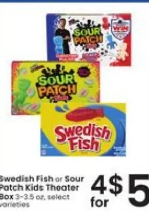 Swedish Fish or Sour Patch Kids Theater Box