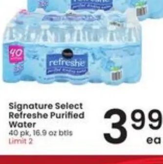 Signature Select Refreshe Purified Water