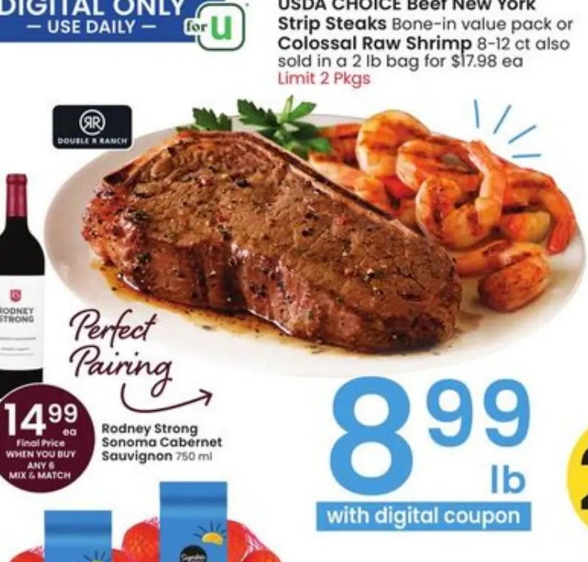 USDA CHOICE Beef New York Strip Steaks