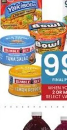 Maruchan Yakisoba or Bowl or Bumble Bee Tuna Salad