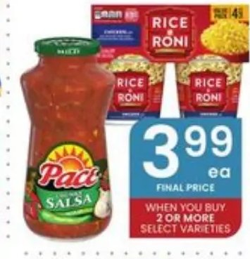 Pace Salsa or Rice-A-Roni or Pasta Roni