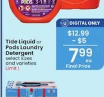 Tide Liquid or Pods Laundry Detergent