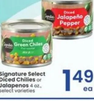 Signature Select Diced Chilies or Jalapenos