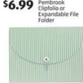 Pembrook Clipfolio or Expandable File Folder