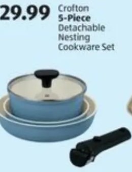 Crofton 5-Piece Detachable Nesting Cookware Set