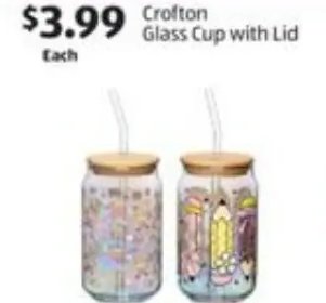 Crofton Glass Cup with Lid