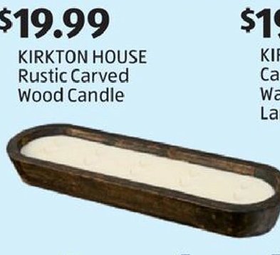 KIRKTON HOUSE Rustic Carved Wood Candle