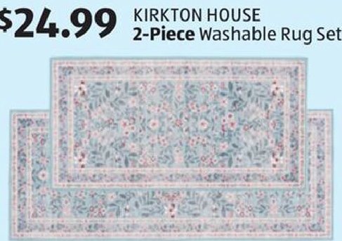 KIRKTON HOUSE 2-Piece Washable Rug Set