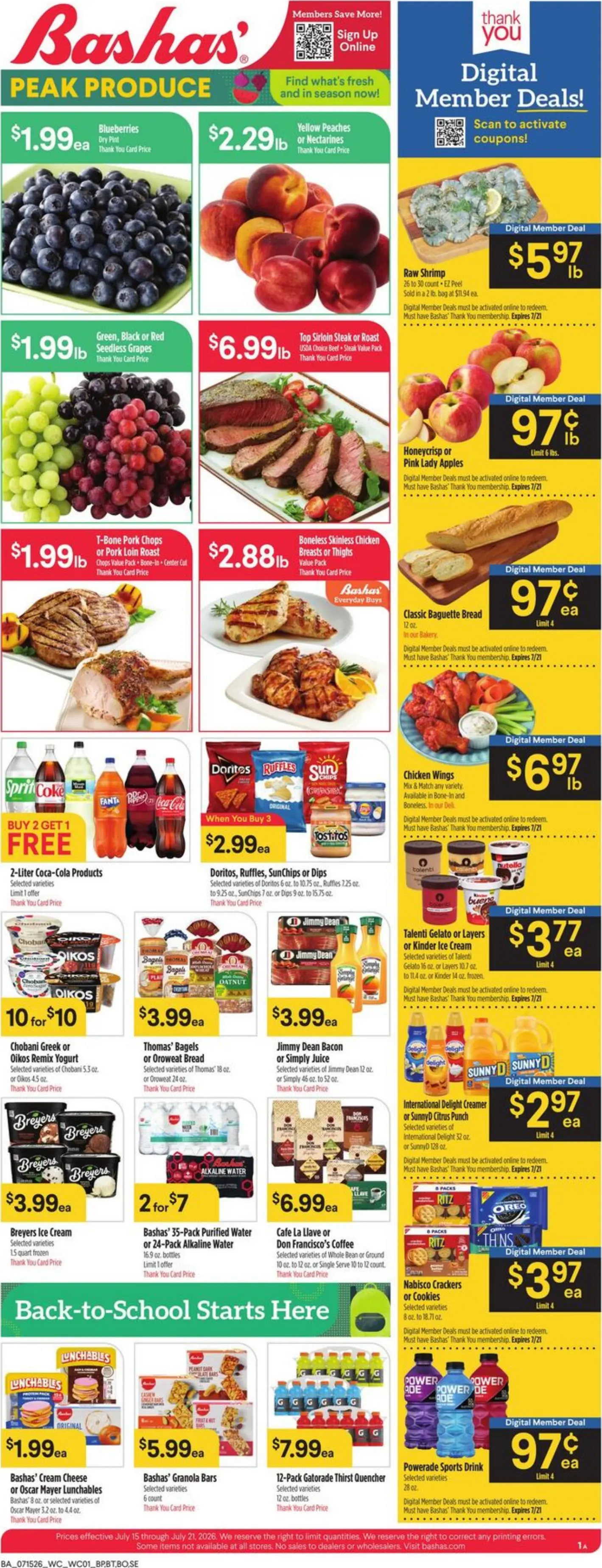 Bashas' Weekly Ad Page 1