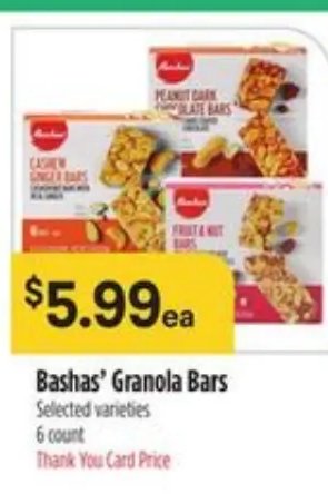 Bashas' Granola Bars