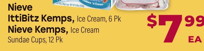 Nieve IttiBitz Kemps, Ice Cream, 6 Pk Nieve Kemps, Ice Cream