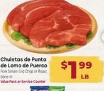 Chuletas de Punta de Lomo de Puerco
