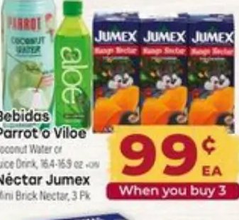 Bebidas Parrot o Viloe Néctar Jumex