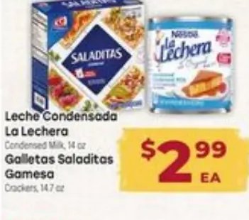 Leche Condensada La Lechera Galletas Saladitas Gamesa