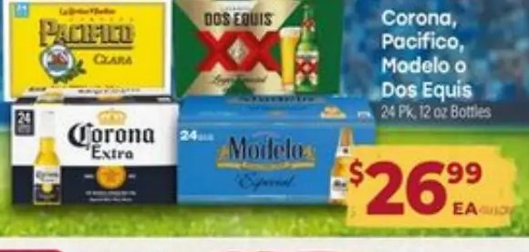 Corona, Pacifico, Modelo o Dos Equis