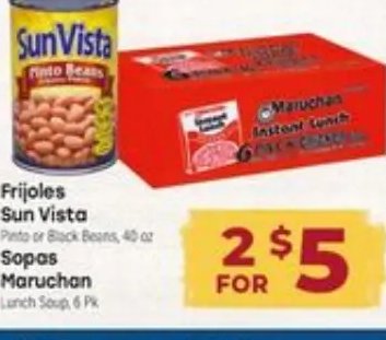 Frijoles SunVista Sopas Maruchan