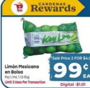 Limón Mexicano en Bolsa