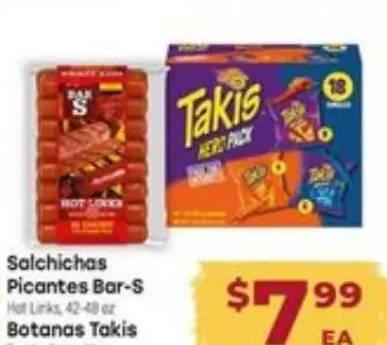 Salchichas Picantes Bar-S Botanas Takis