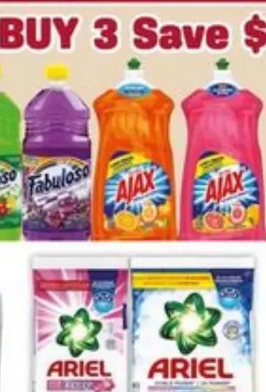 Jabón para Lavar Platos Ajax / Suavizante de Telas Suavitel / Limpiador Líquido Fabuloso
