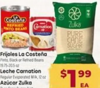 Frijoles La Costeña Leche Carnation Azúcar Zulka