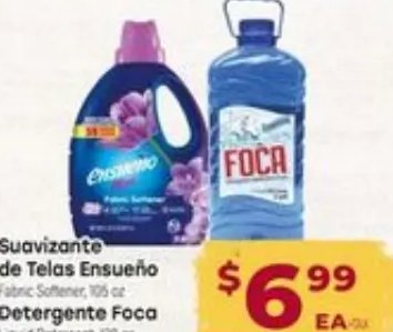 Suavizante de Telas Ensueño Detergente Foca