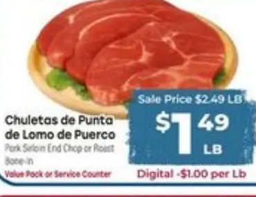 Chuletas de Punta de Lomo de Puerco