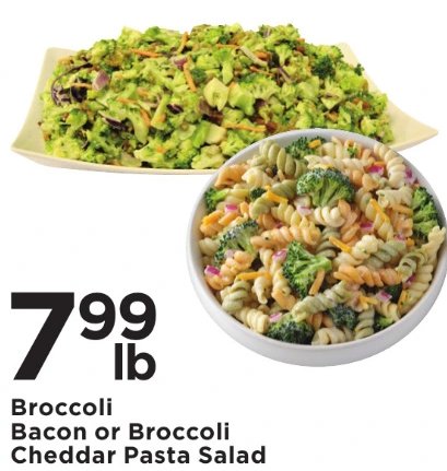 Broccoli Bacon or Broccoli Cheddar Pasta Salad