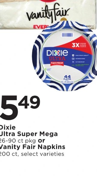 Dixie Ultra Super Mega or Vanity Fair Napkins