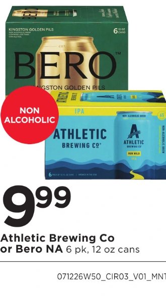 Athletic Brewing Co or Bero NA