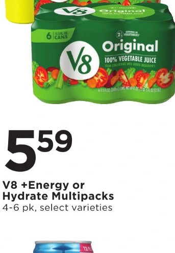 V8 +Energy or Hydrate Multipacks