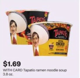 Tapatio ramen noodle soup
