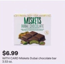 Miskets Dubai chocolate bar