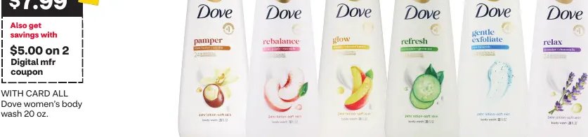 Dove women's body wash