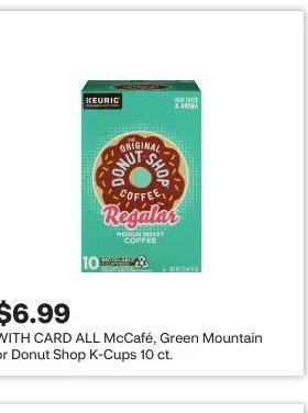 ALL McCafé, Green Mountain or Donut Shop K-Cups