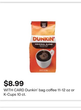 Dunkin' bag coffee