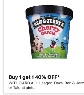 ALL Häagen-Dazs, Ben & Jerry's or Talenti pints