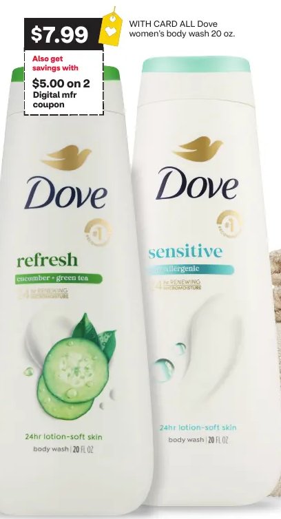 Dove women's body wash