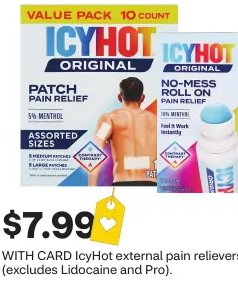 ICYHot external pain relievers