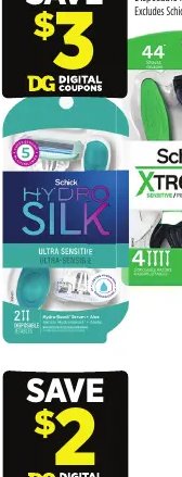 Schick® or Skintimate® Disposable Razors