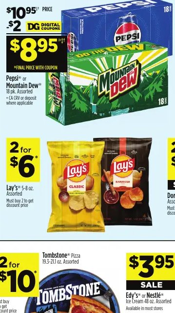 Pepsi-Cola® or Mountain Dew®