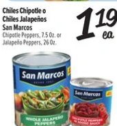 Chiles Chipotle o Chiles Jalapeños