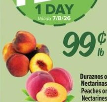 Duraznos o Nectarinas