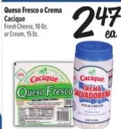 Queso Fresco o Crema Cacique
