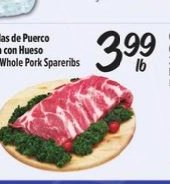 Costillas de Puerco Entera con Hueso