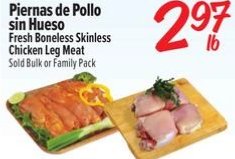 Piernas de Pollo sin Hueso