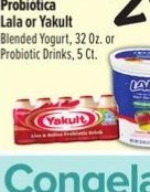 Yogurt o Bebida Probiótica Lala or Yakult