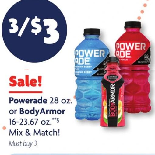 Powerade or BodyArmor