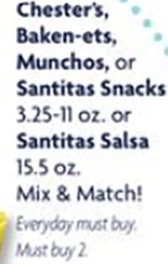 Chester's, Baken-ets, Munchos, or Santitas Snacks