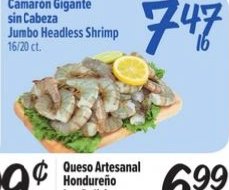 Camarón Gigante sin Cabeza