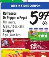 Refrescos Dr Pepper o Pepsi